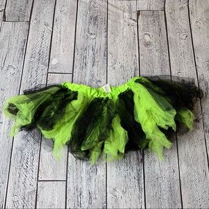 Raveware black and lime green tutu skirt one size